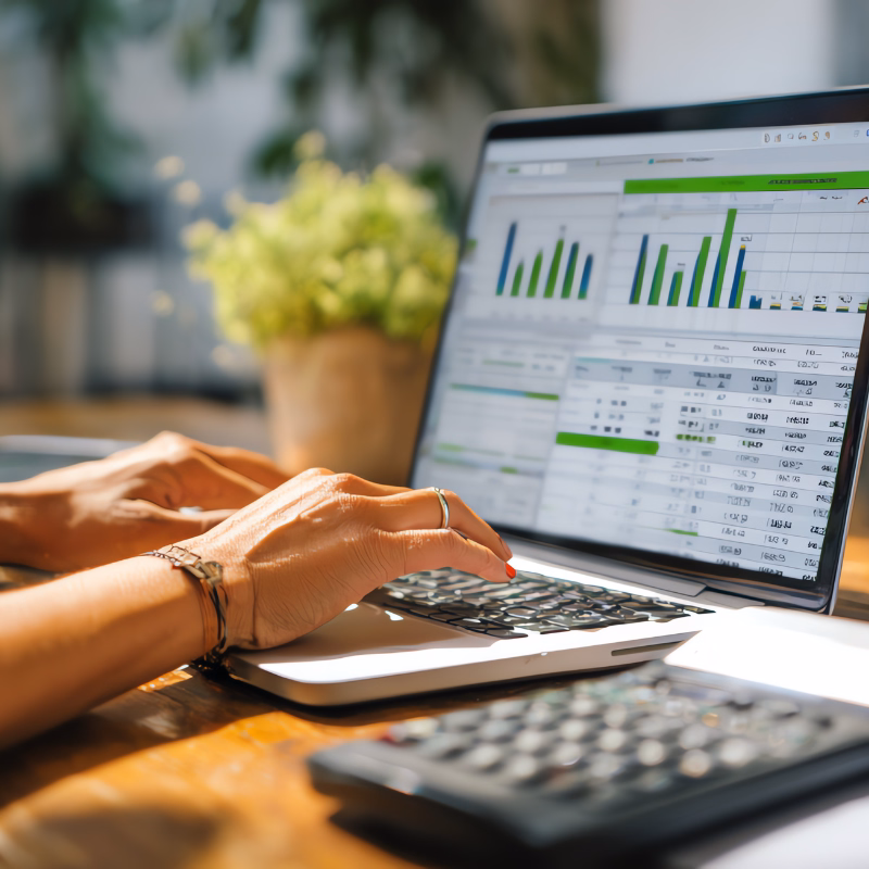 QuickBooks Online cleanup concept image showing corrected bookkeeping records, organized paperwork, and a structured financial workspace