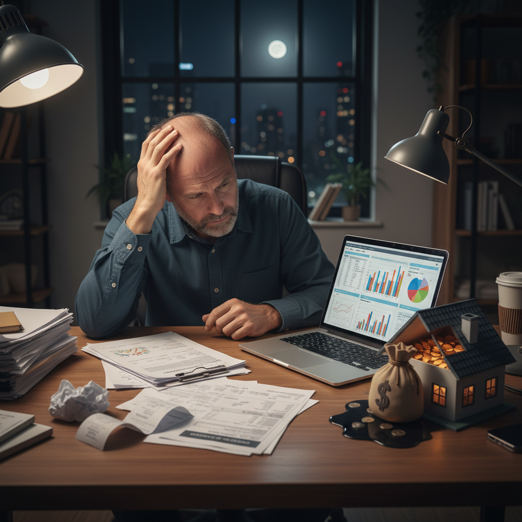 Roofing Profit Leaks Roofing contractors reviewing project costs and potential profit leaks